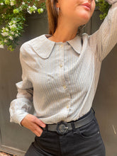 Carica l&#39;immagine nel visualizzatore di Gallery, Camicia colletto righe grigie
