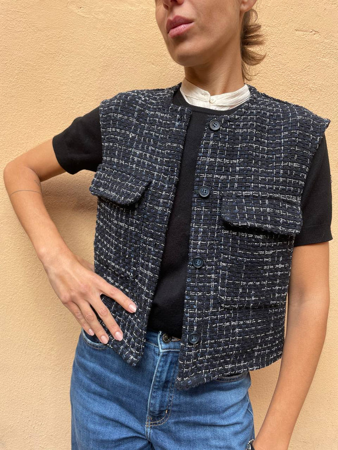Gilet in tessuto bouclét