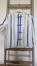 Carica l&#39;immagine nel visualizzatore di Gallery, SAMARCANDA shirt stripes blu and brown
