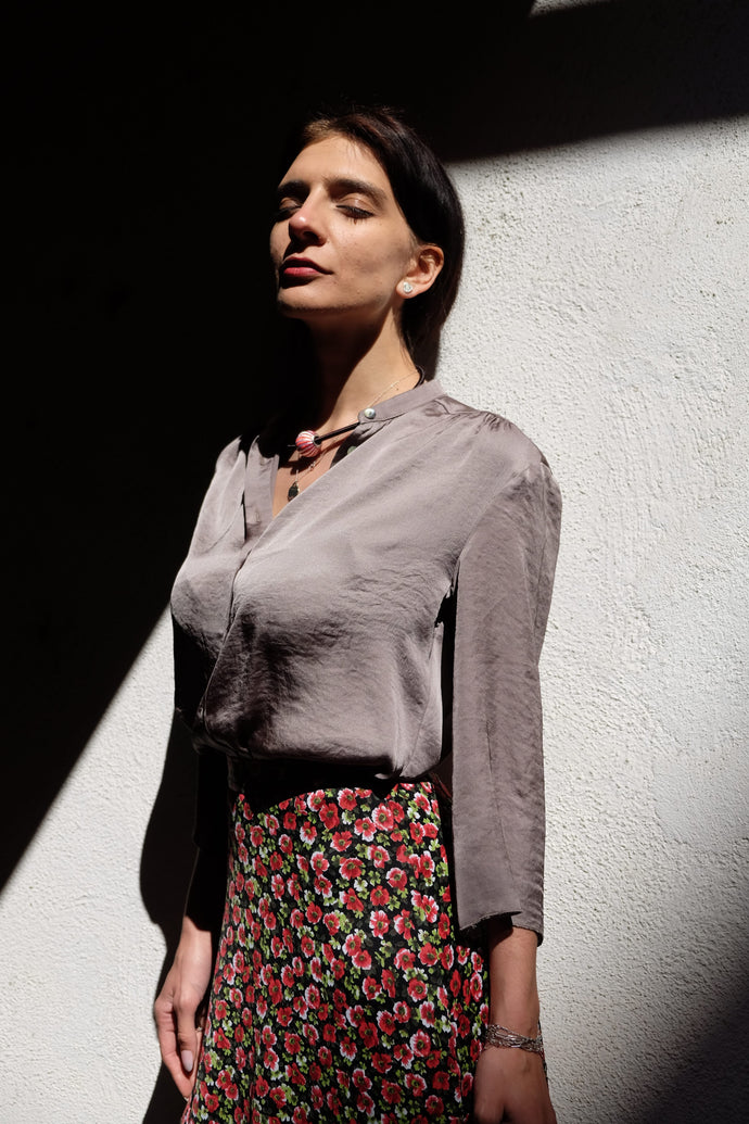 GOA silk shirt taupe