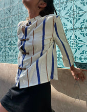 Carica l&#39;immagine nel visualizzatore di Gallery, SAMARCANDA shirt stripes blu and brown
