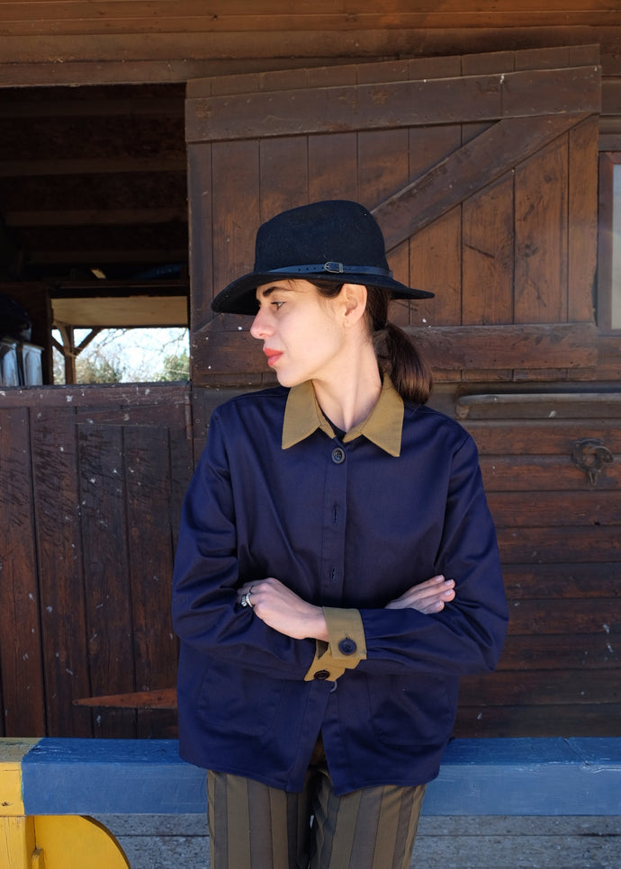 Isabella work jacket - blu navy e verde